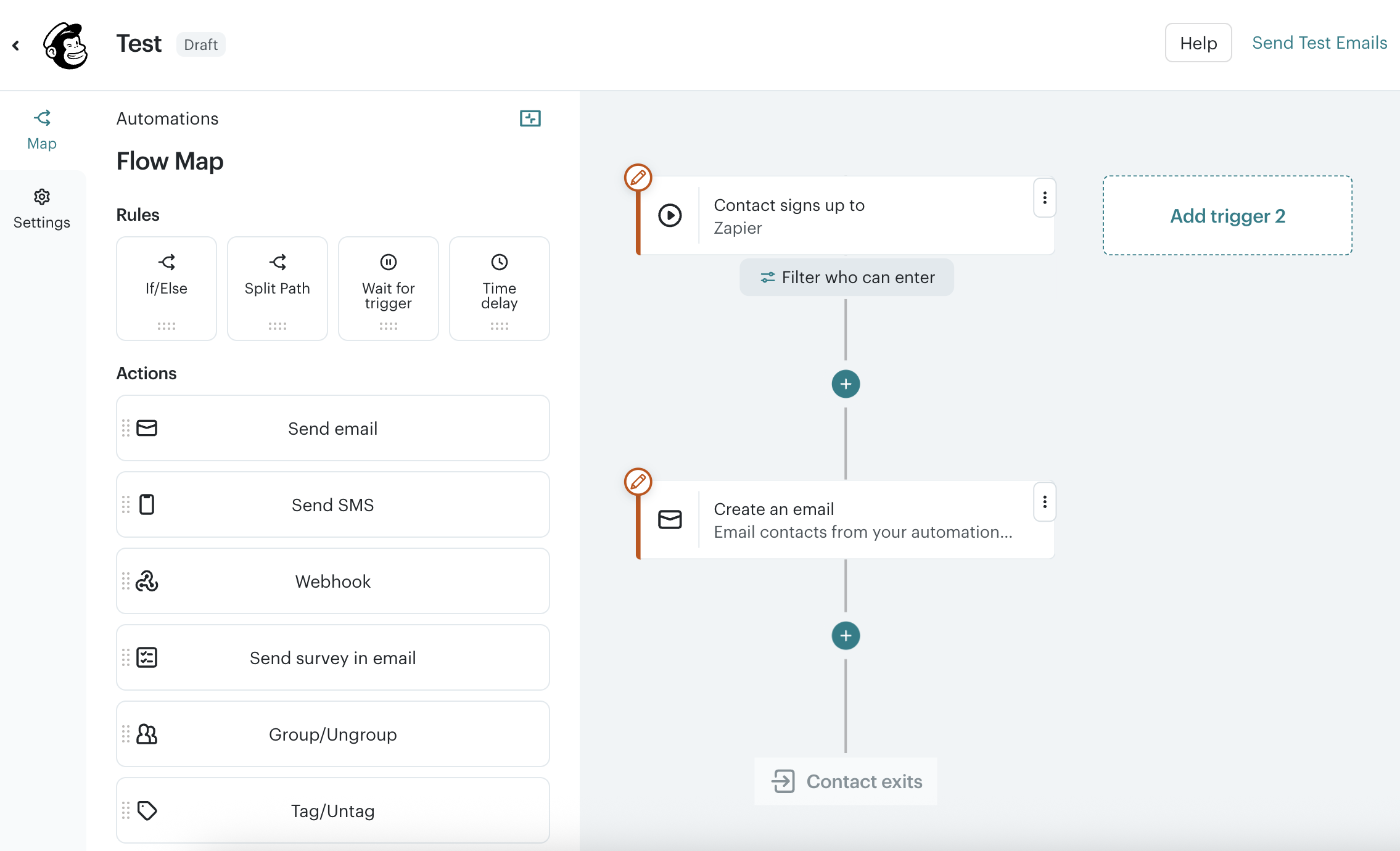 Marketing automation software interface showing workflow builder and campaign management dashboard