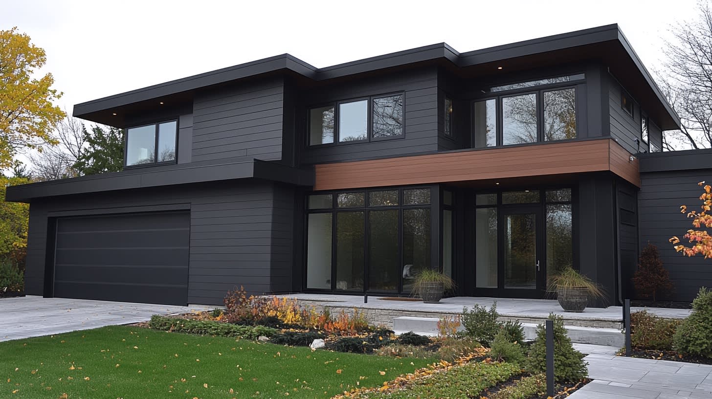 Cement board siding exterior