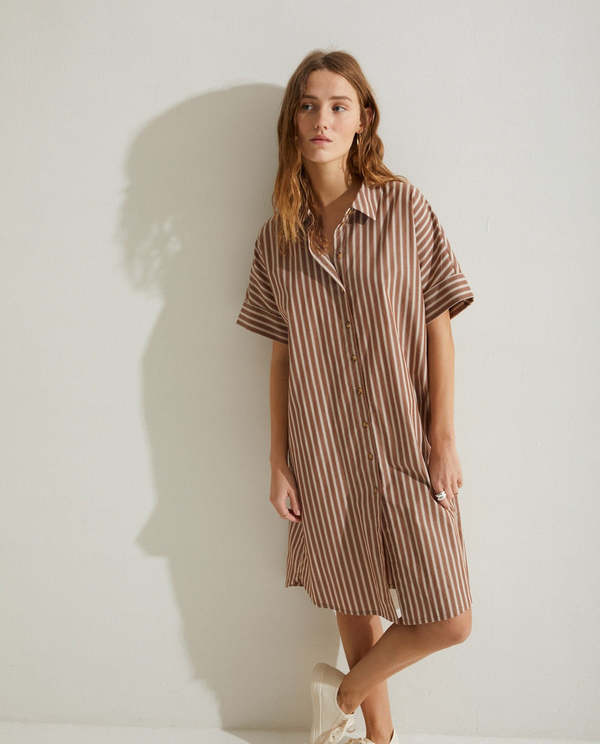 Yerse Women's Oversized Shirt Dress