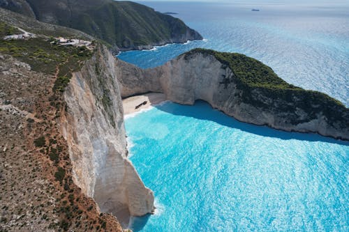 Navagio Beach Aerial Landscape