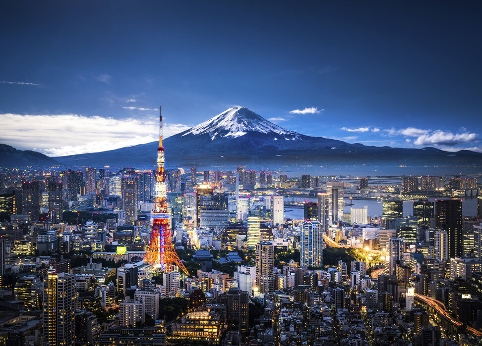 Tokyo Skyline with Mount Fuji