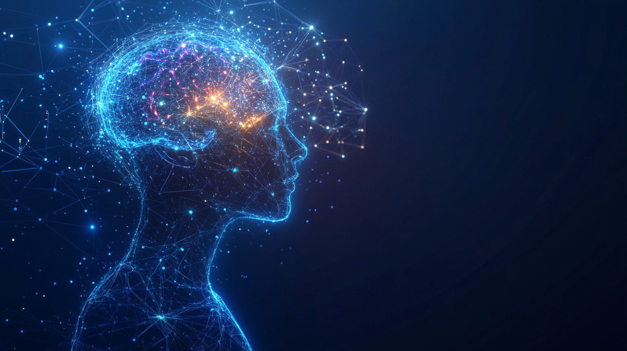 Futuristic artificial intelligence visualization