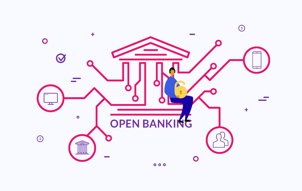 Open banking data sharing concept