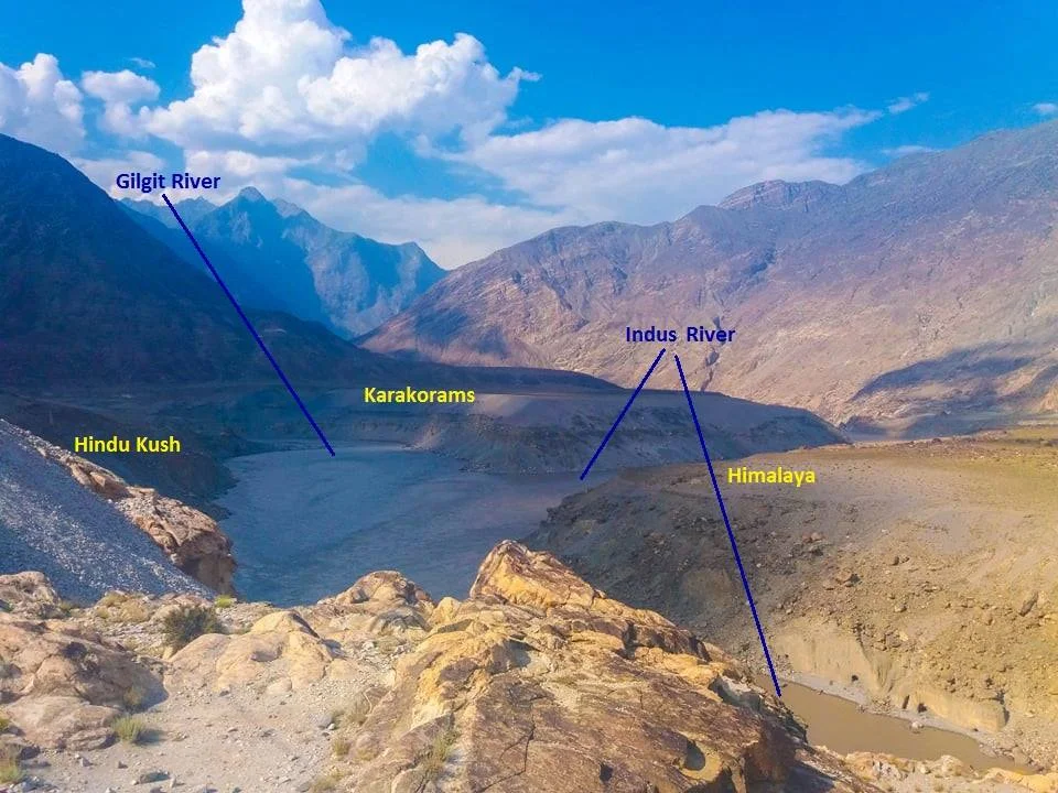 Junction Three Mountain Ranges Gilgit - Himalayas Karakoram Hindu Kush
