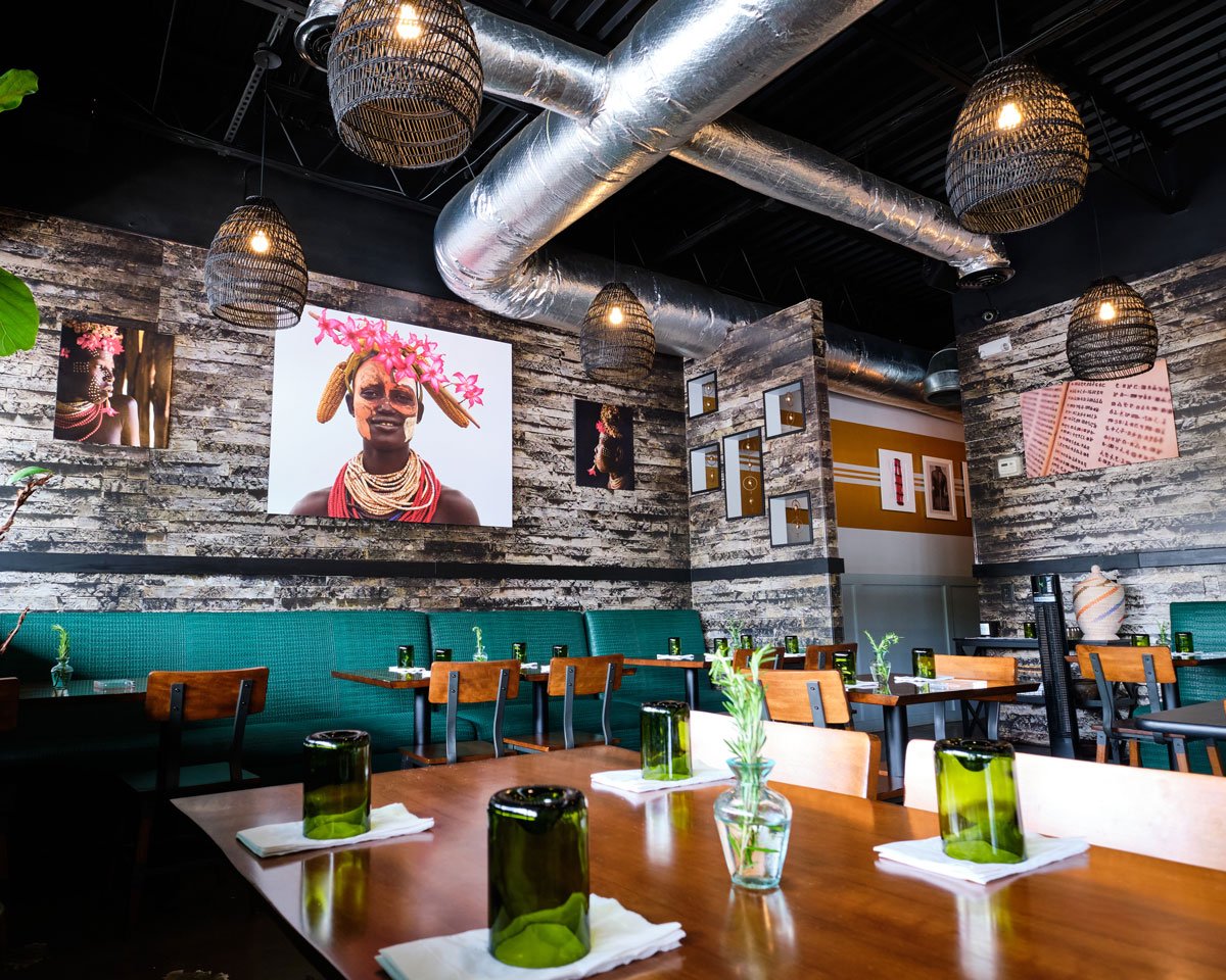 Ethiopian restaurant interior