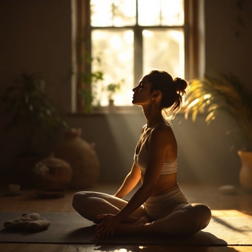 Peaceful morning meditation