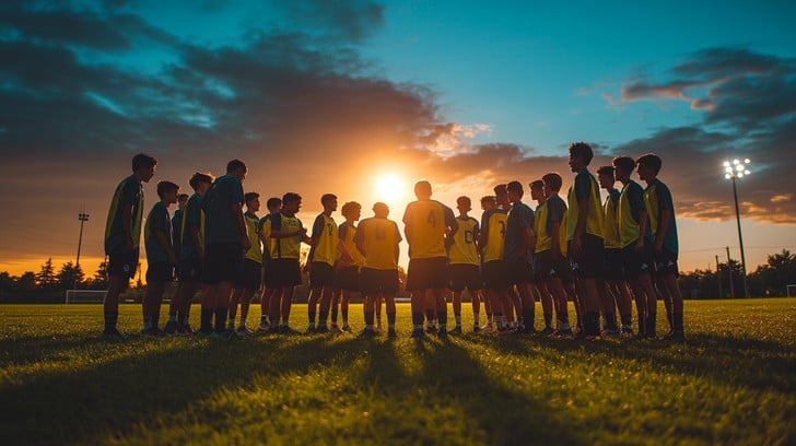 Time de futebol juvenil