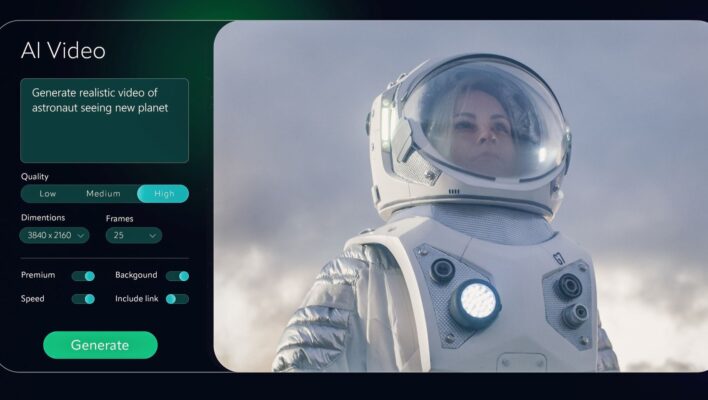 AI Video Generator Interface - Artificial Intelligence দিয়ে ভিডিও তৈরি