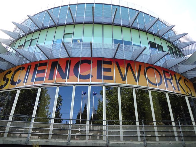 Exterior of Scienceworks building showing the iconic architecture