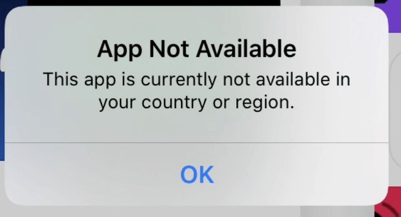 App Store应用不可用提示当前地区无法下载