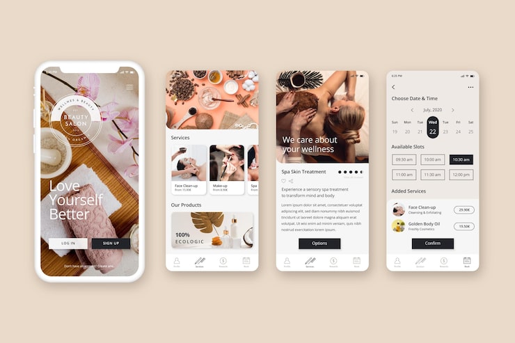 Salon Booking Website Mockup
