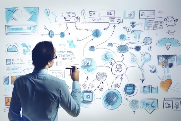 Human and AI collaboration in brainstorming session