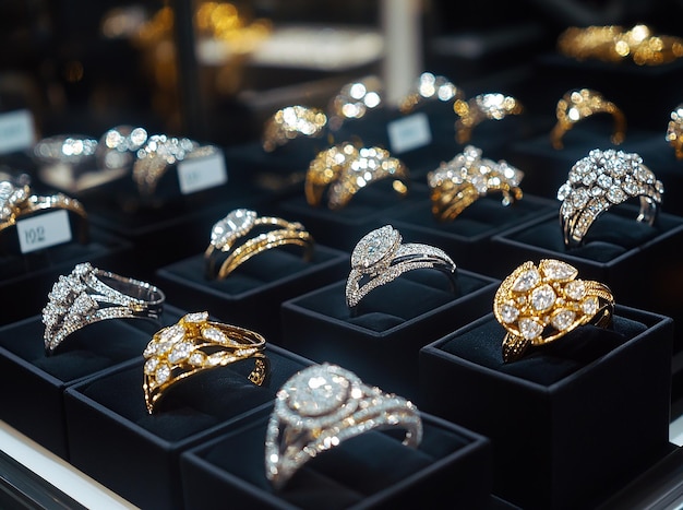 Anillos de oro y diamantes