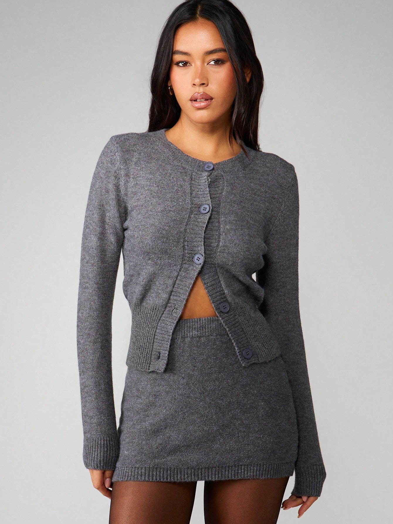 Missguided Women's Co-ord Knit Cardigan Set