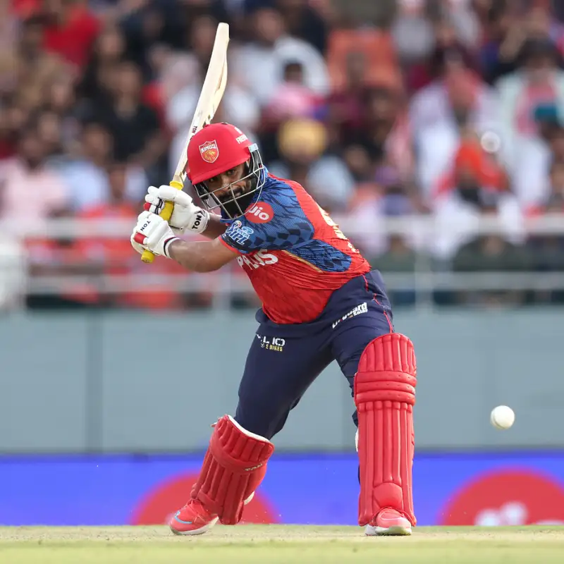 Prabhsimran Singh batting during IPL match for Punjab Kings
