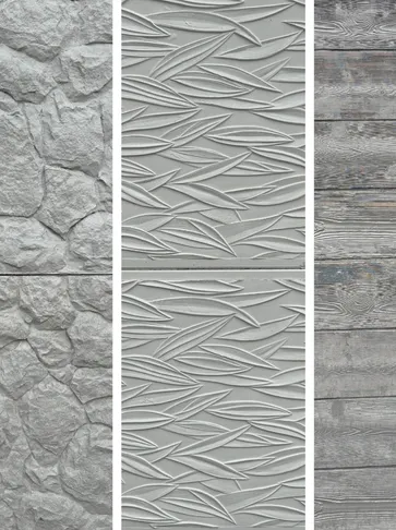 Steadfast Wall Three Finishes - Rock, Leaf, Barn Wood