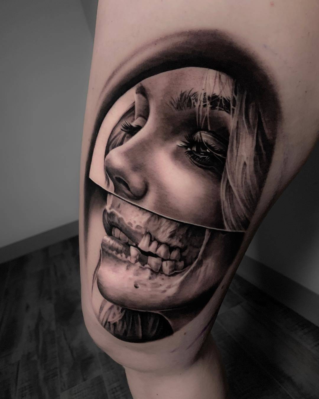 Surreal portrait tattoo