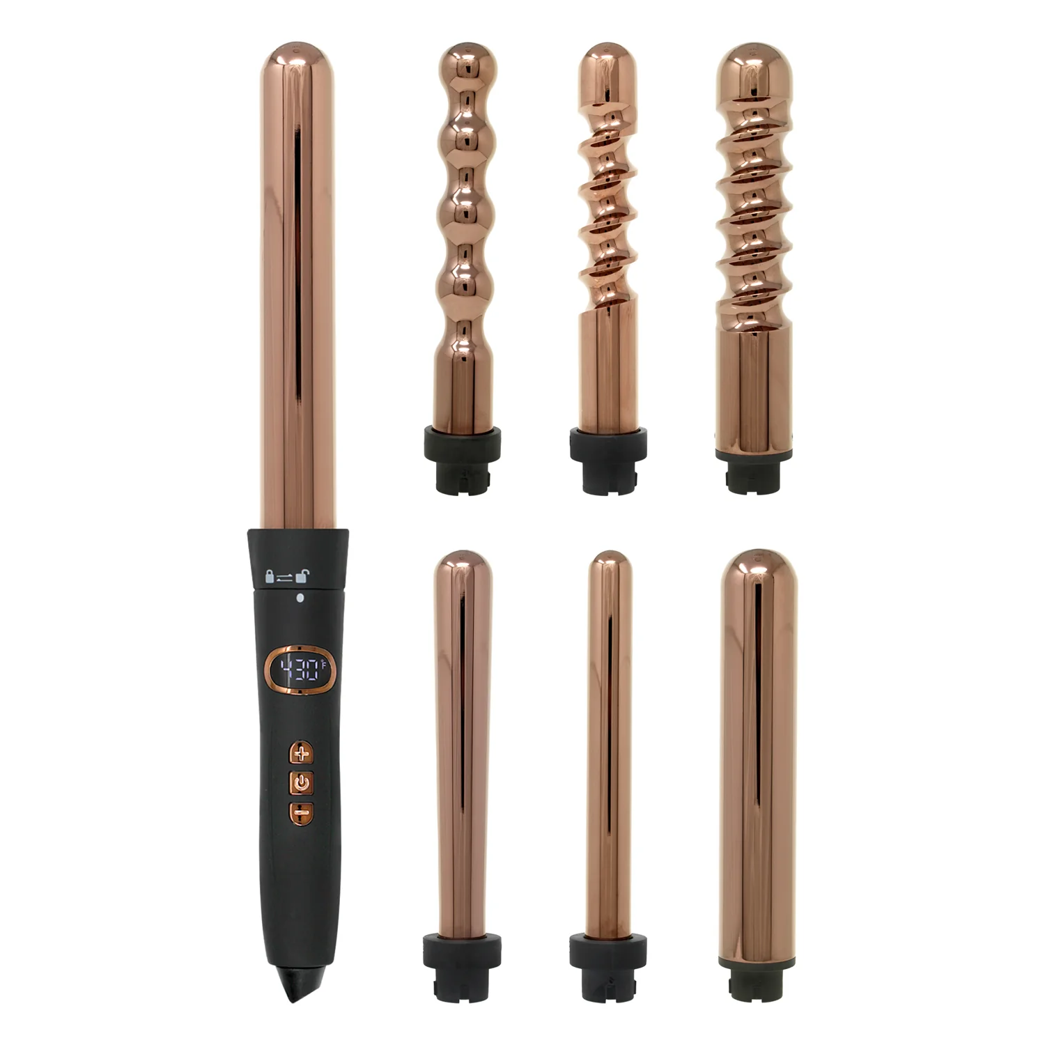 Karma Hair Beauty Glam Curl 7-in-1 Titanium Curling Wand