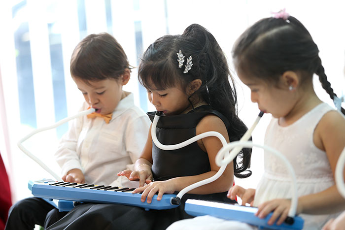 Children learning music