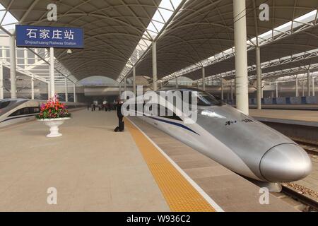 CRH Bullet Train at Station Platform