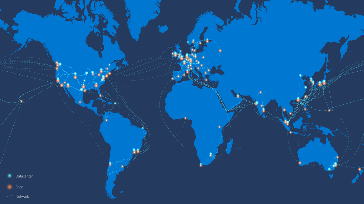 Global network of interconnected nodes