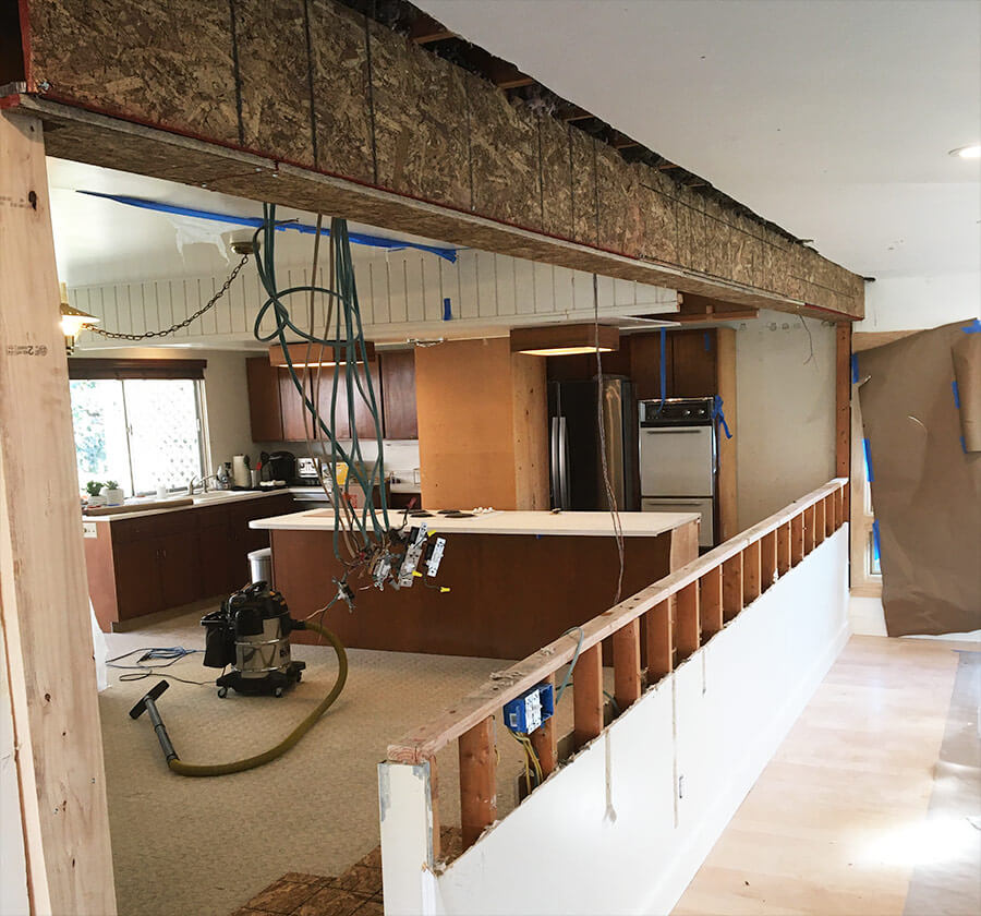 Load bearing wall removal causing framing mistakes in Toronto renovations