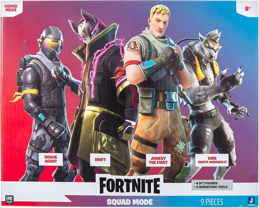 Jazwares Fortnite Solo Mode Squad 4-inch Figure 4-Pack