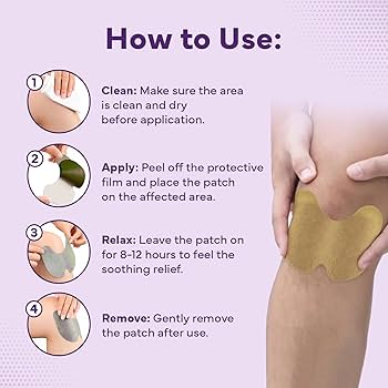 How to use knee pain relief patch application guide step by step