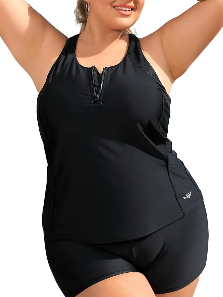 Plus size tankini swimsuit
