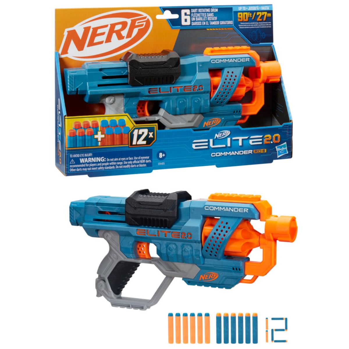 NERF Elite 2.0 Commander RD-6 Blaster