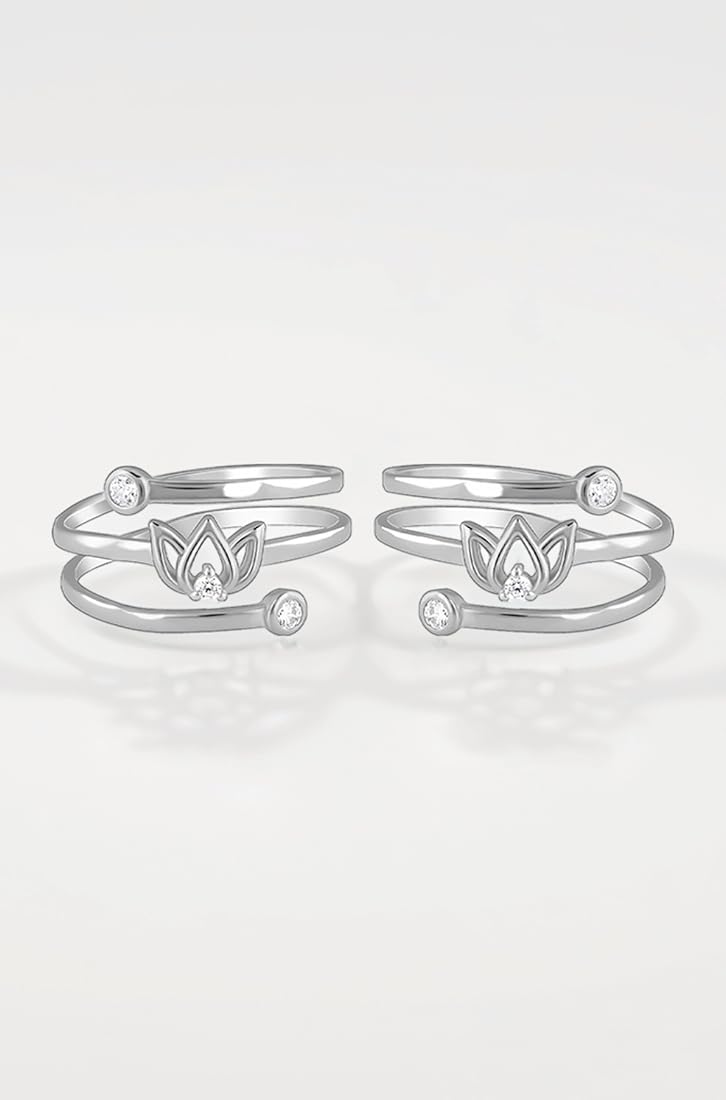 925 Sterling Silver Heart Toe Ring for Women
