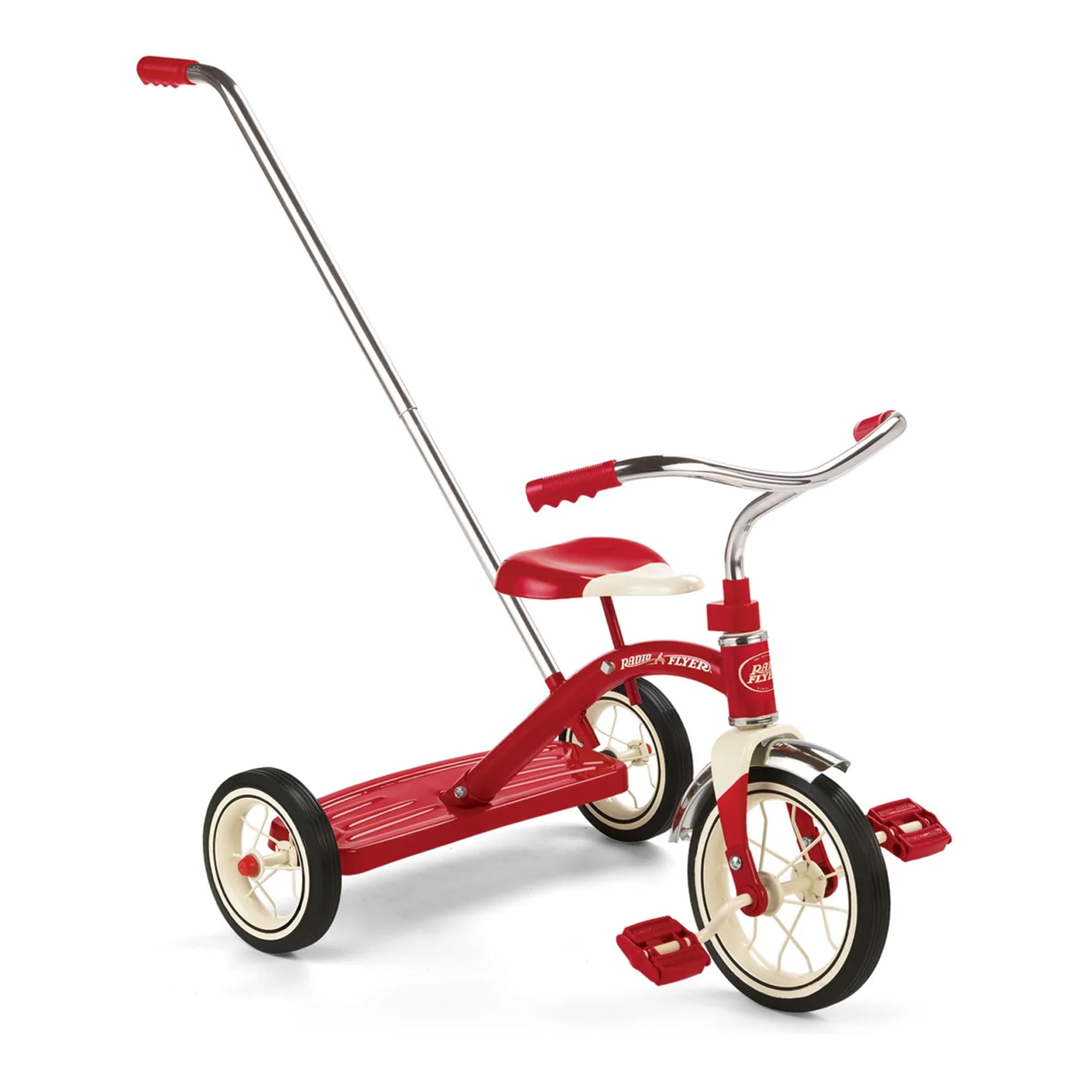Radio Flyer Classic Red Tricycle with Push Handle