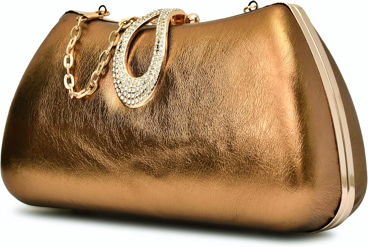 Beautiful You Copper Metallic Evening Clutch