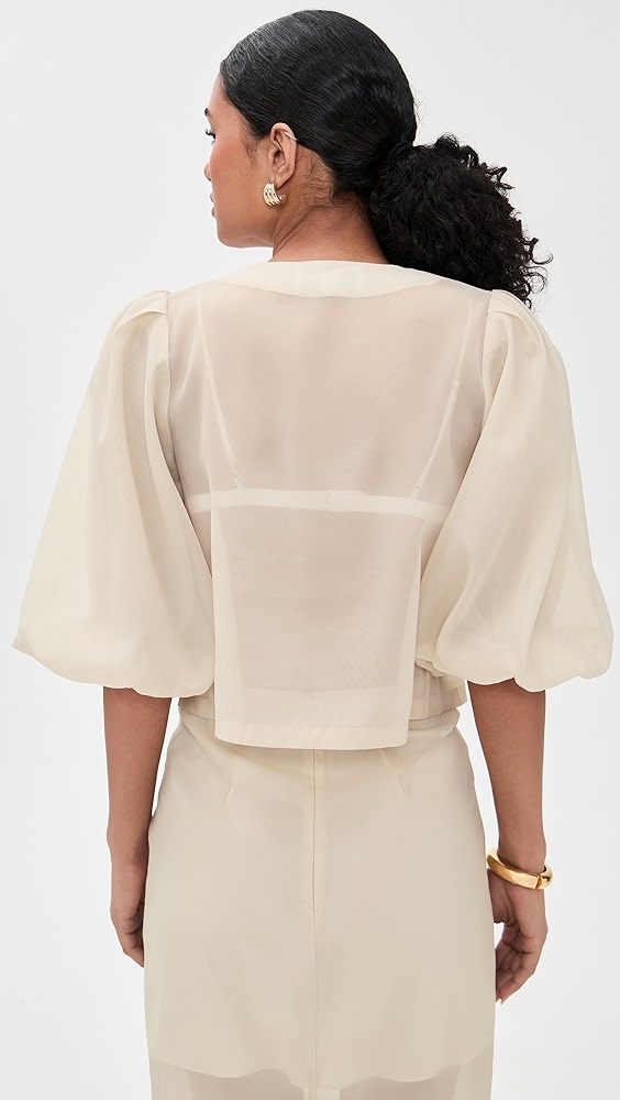 Le Bop Women's Sheer Organza Blouse