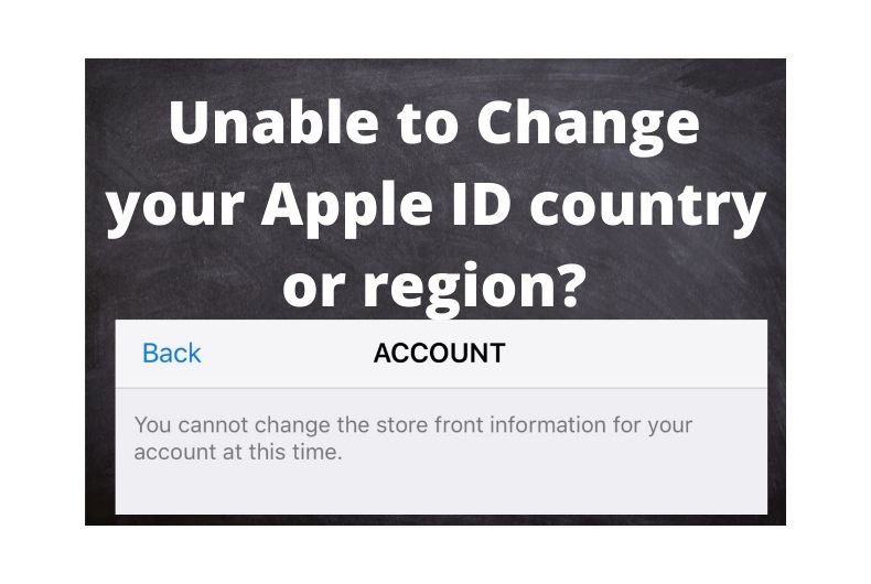 iPhone 显示无法更改 Apple ID 国家地区提示