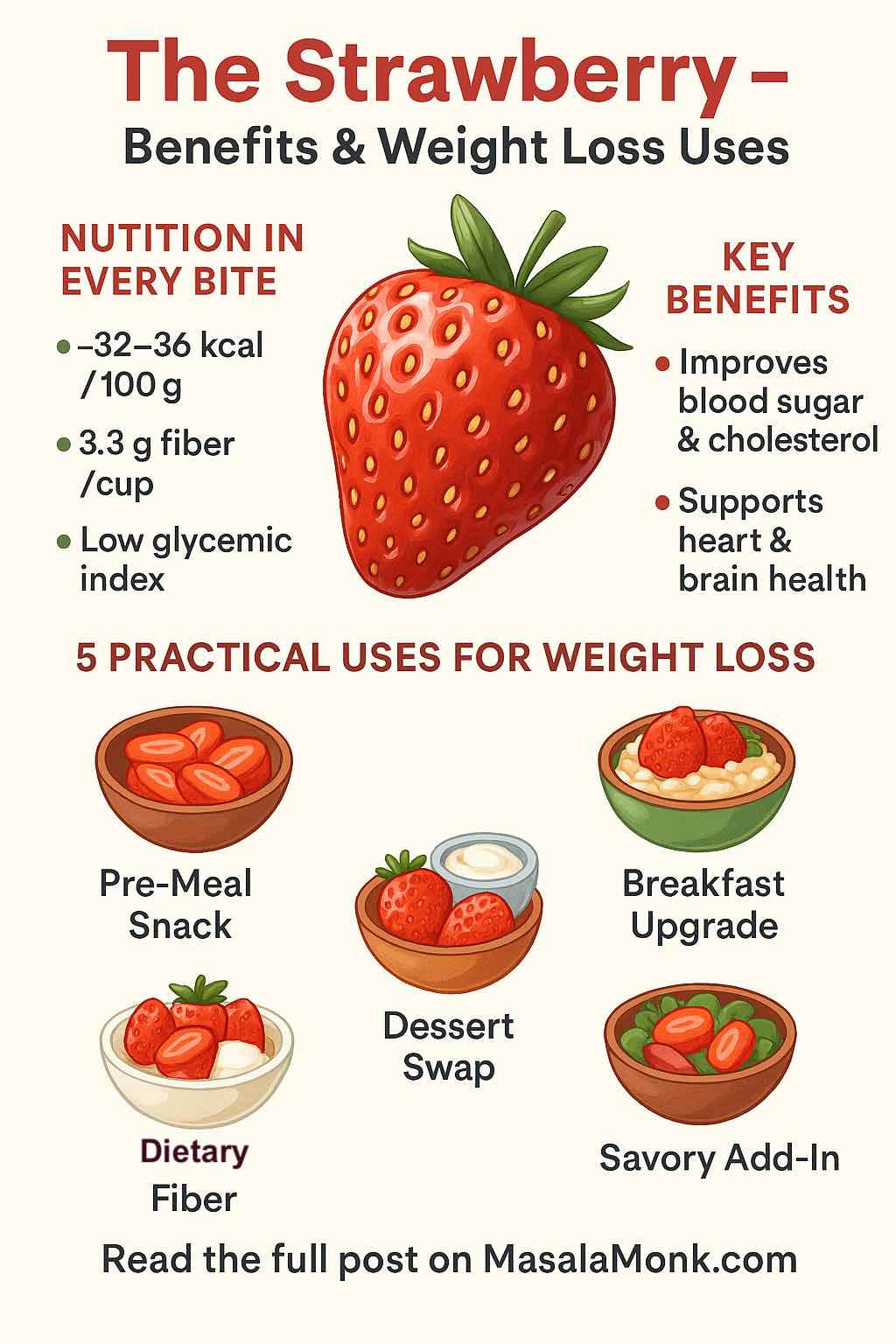 Strawberry benefits and weight loss uses