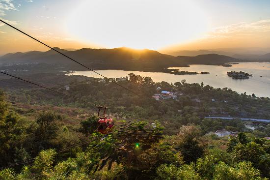 Jagmandir view from cable car