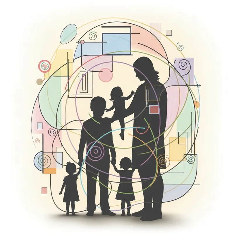Abstract family bonds symbol