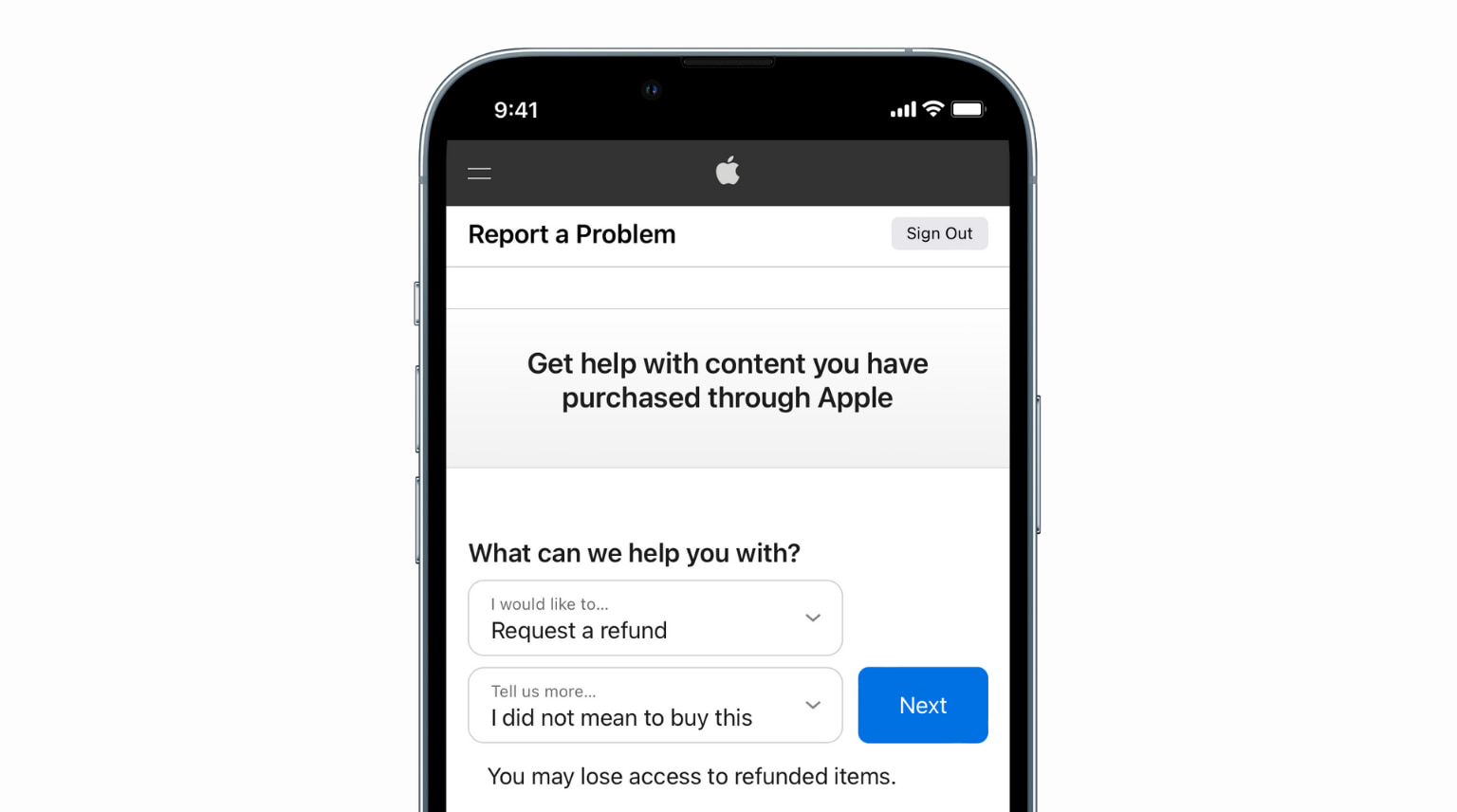 iDownloadBlog展示Apple退款申请步骤界面