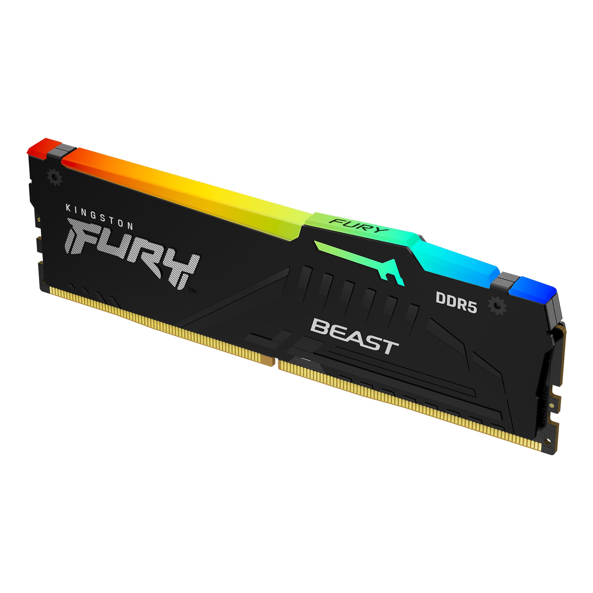 Kingston Fury Beast DDR5-6000 RGB memory module with sleek black heat spreader