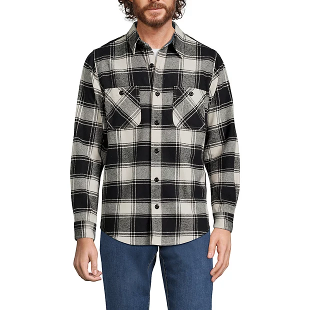Lands' End Men's Traditional Fit Flagship Flannel Shirt