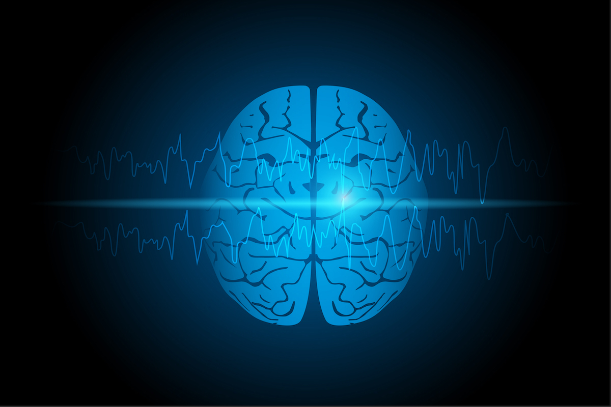 Abstract visualization of neural activity in the brain during sleep