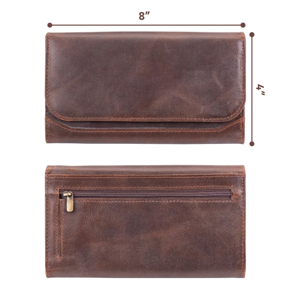 Moonster Brown Leather Women's Wallet