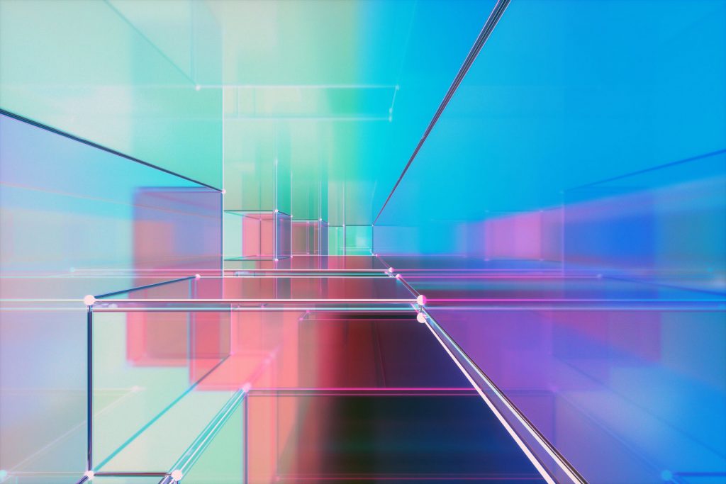 Abstract representation of AI transparency layers