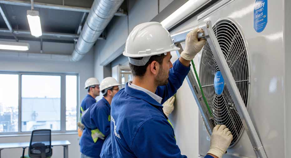 فريق صيانة HVAC محترف