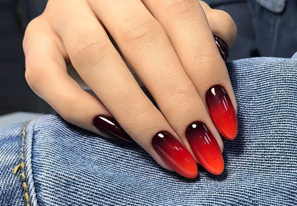 Black Red Ombre
