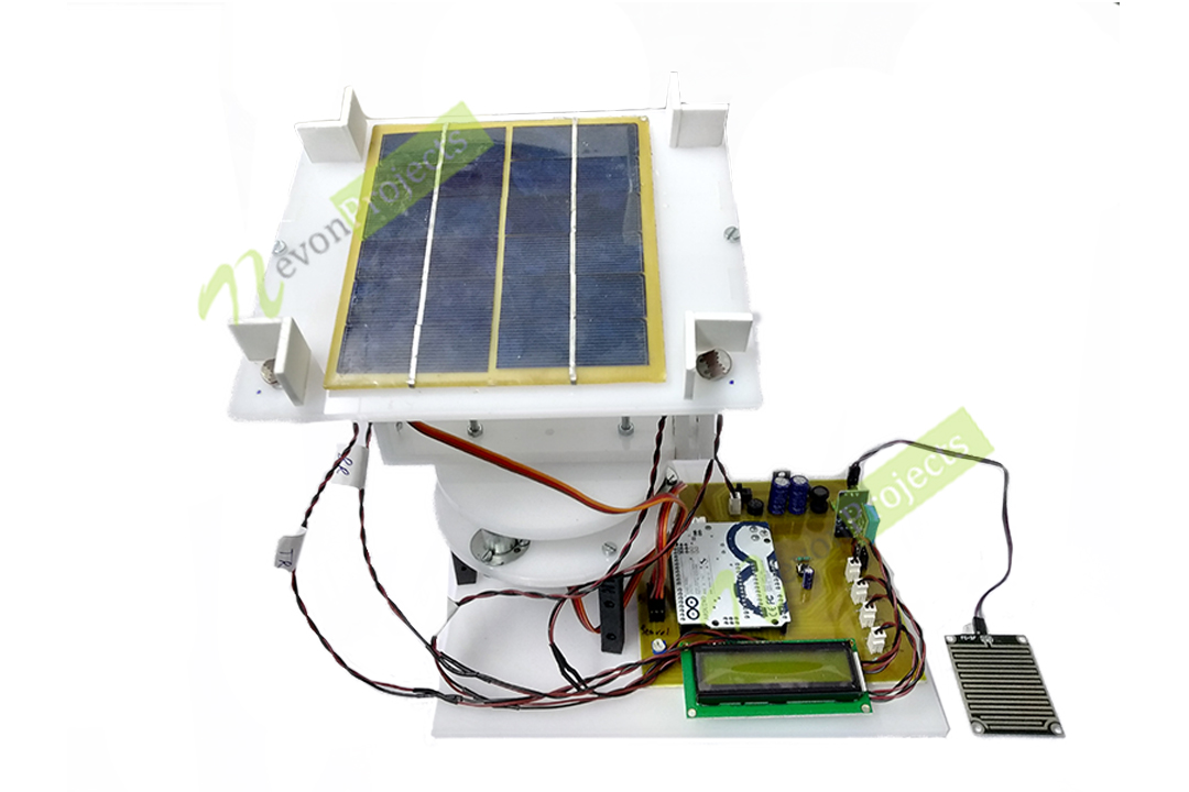 Dual Axis Solar Tracking System with Weather Sensor