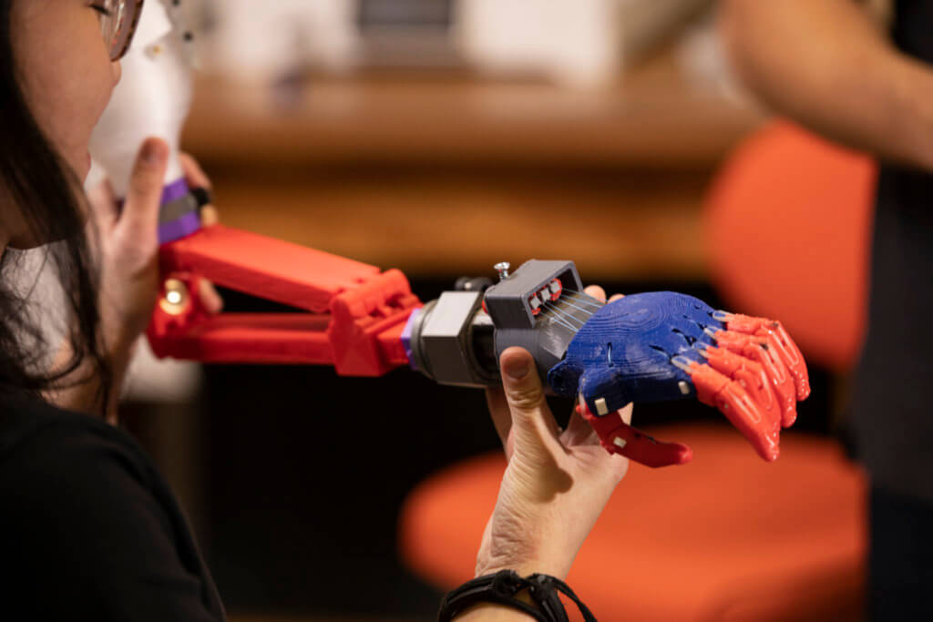 Colorful 3D printed prosthetic hand