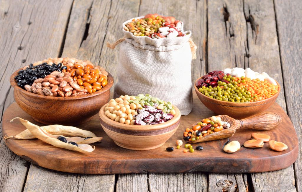 Variety of legumes and pulses
