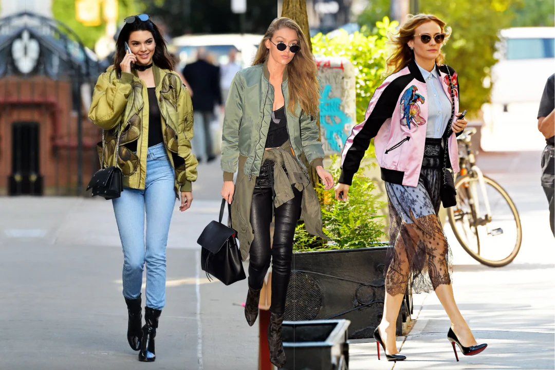 Tendências de moda 2016 bomber jacket choker calça skinny street style